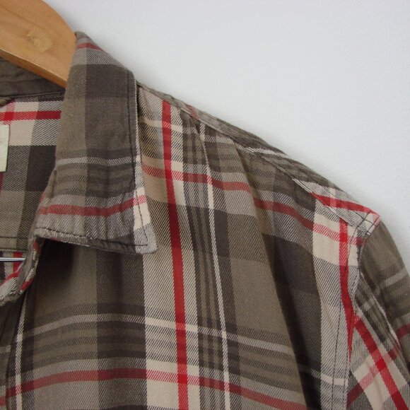 Ralph Lauren Denim & Supply Plaid Shirt Western Brown Tan Red XXL Extra Large - Picture 4 of 13